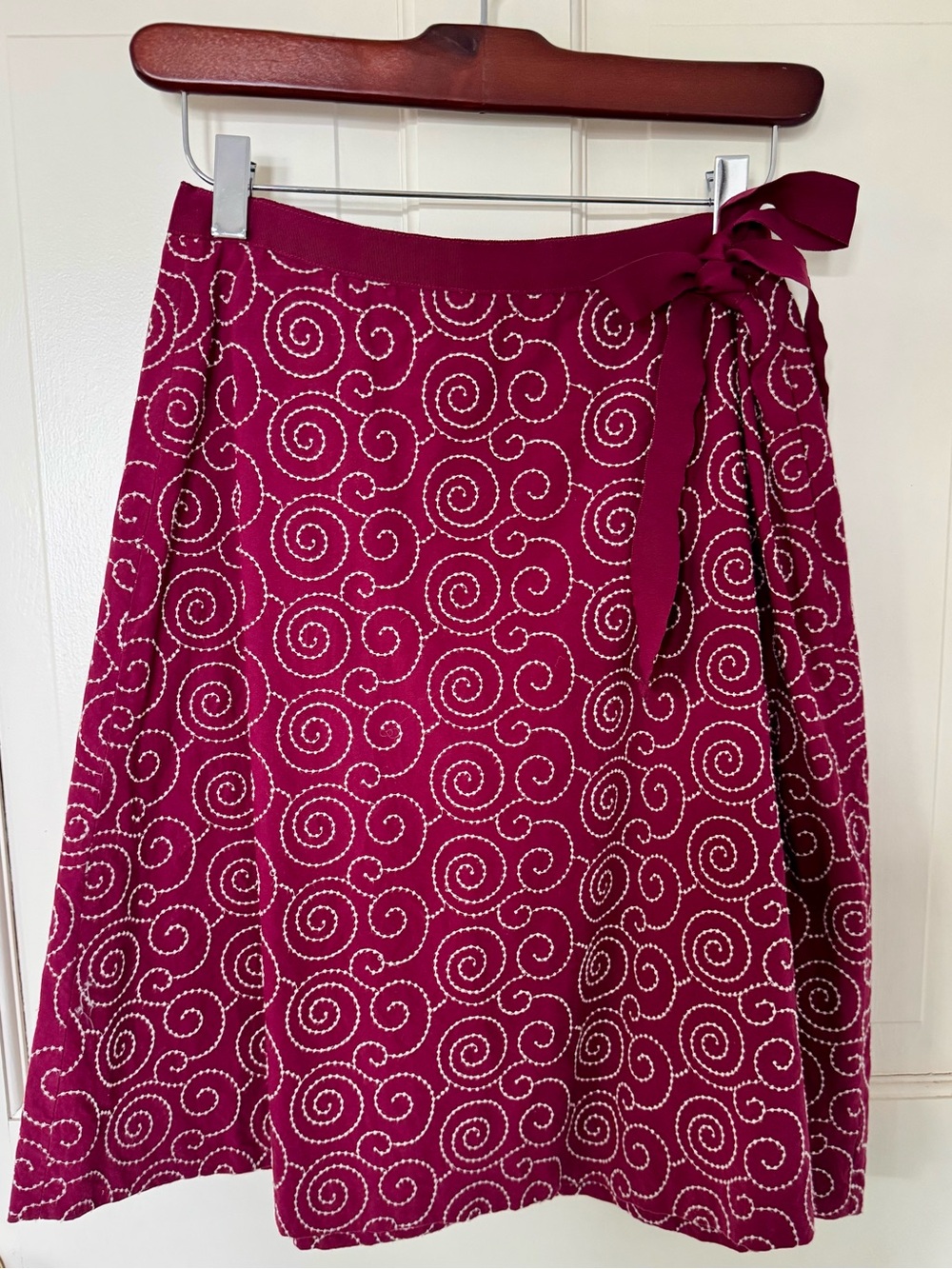 J Crew Factory Tie-waist Embroidered A-Line Skirt, size 2